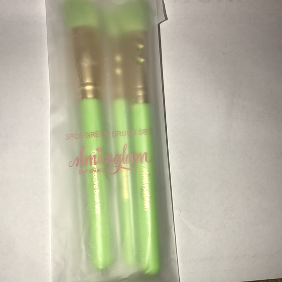 SLMISSGLAM 3piece Green Brush Set new - Picture 2 of 4